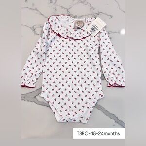 The Beaufort Bonnet Company White and Red Floral One Piece